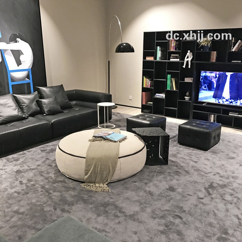 广东德驰沙发 客厅家具黑色 意式极简民用香河厂家直销旗舰店