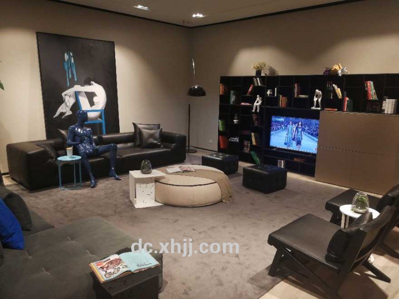 广东德驰沙发 客厅家具黑色 意式极简民用香河厂家直销旗舰店