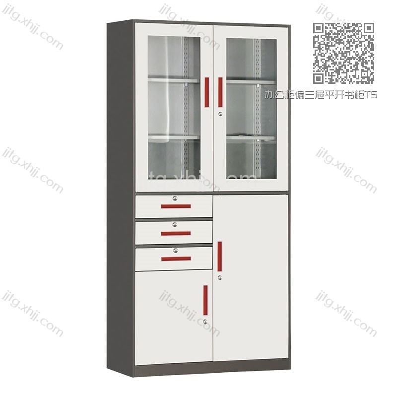 办公柜偏三屉平开书柜TSG-B05 办公柜偏三屉平开书柜TSG-B05