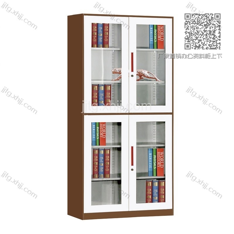 厂家直销办公资料柜上下玻璃对开柜TSG-A04 厂家直销办公资料柜上下玻璃对开柜TSG-A04