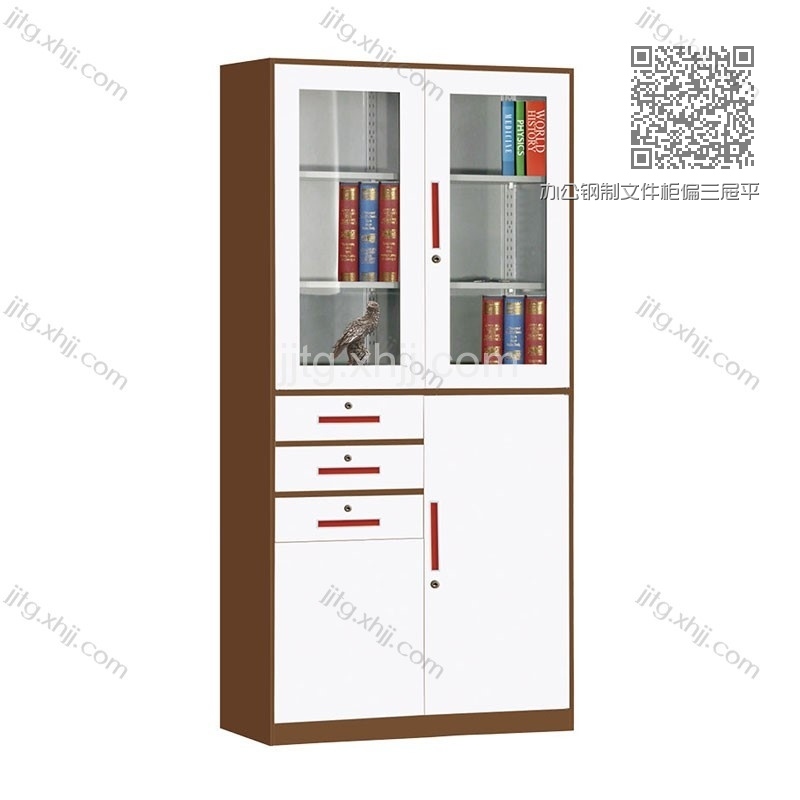 办公钢制文件柜偏三屉平开书柜TSG-A03 办公钢制文件柜偏三屉平开书柜TSG-A03