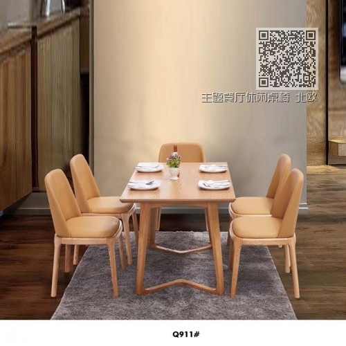 主题餐厅休闲桌椅 北欧风格椅子 Q911#