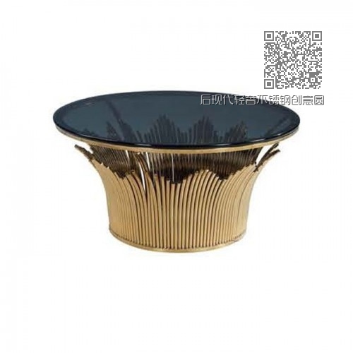 后现代轻奢不锈钢创意圆茶几 C9009# 后现代轻奢不锈钢创意圆茶几 C9009#