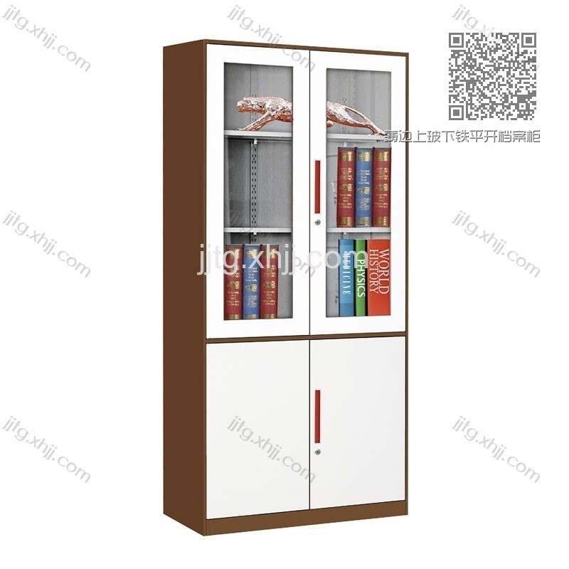 薄边上玻下铁平开档案柜铁柜TSG-A02 薄边上玻下铁平开档案柜铁柜TSG-A02