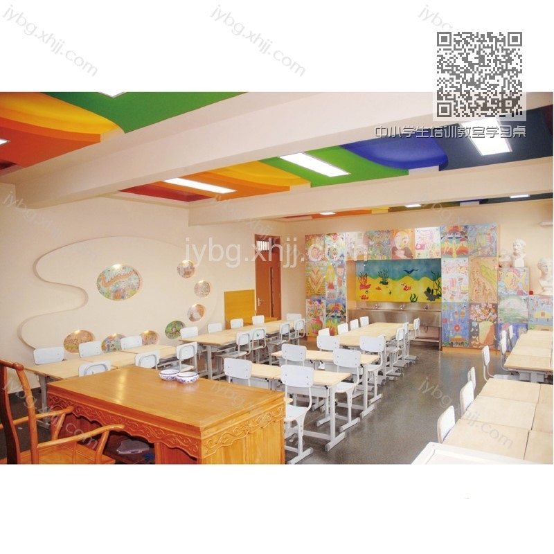 中小学生培训教室学习桌椅厂家批发 JY-KZY-23#