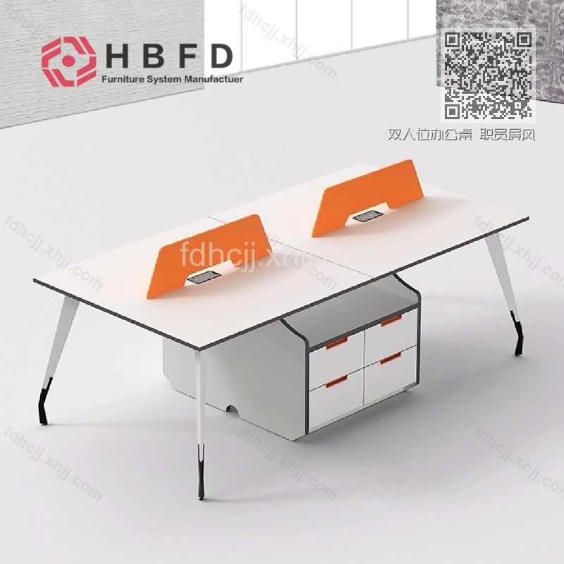 双人位办公桌 职员屏风卡位电脑桌 FD-KW-19 双人位办公桌 职员屏风卡位电脑桌 FD-KW-19