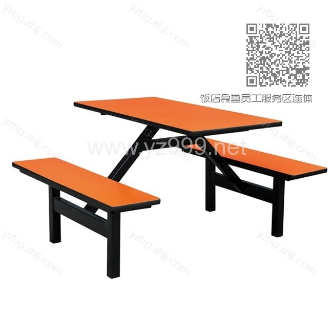 饭店食堂员工服务区连体餐桌椅 YZ-CZY-09 饭店食堂员工服务区连体餐桌椅 YZ-CZY-09