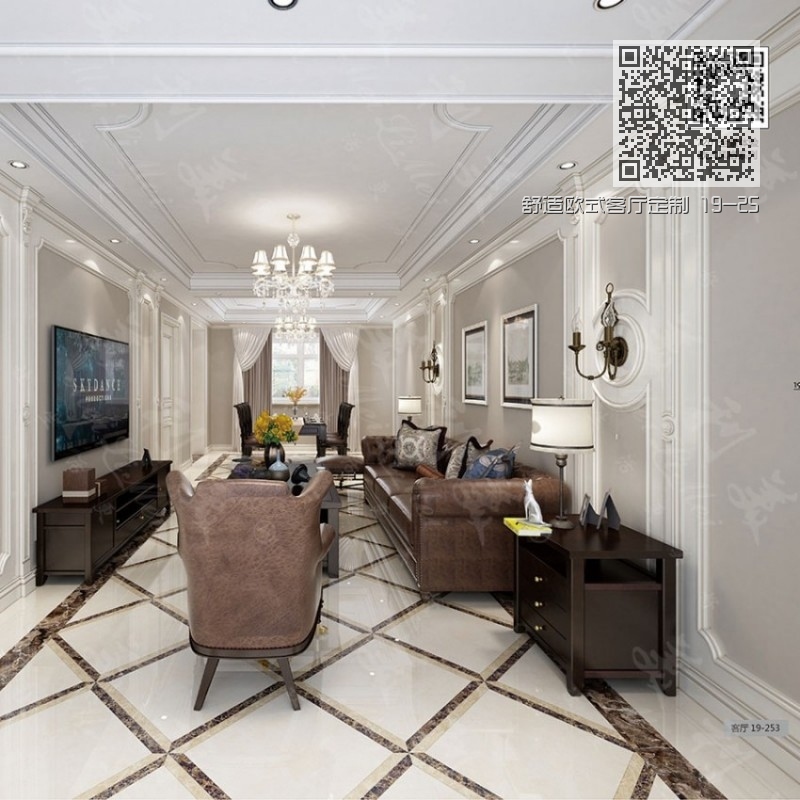 舒适欧式客厅定制 19-253$European style living room customization