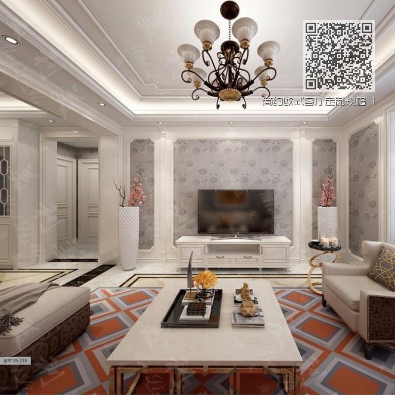 简约欧式客厅定制规格 19-238$Simple European style living room customized specifications