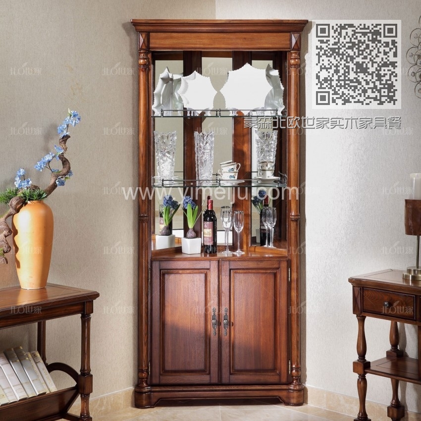 豪森北欧世家实木家具餐厅酒柜J-701三角酒柜