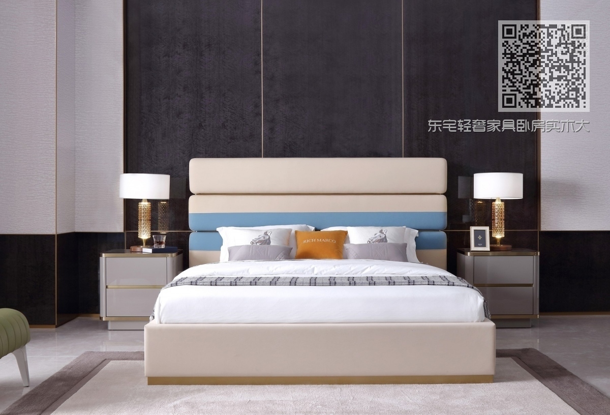 东宅轻奢家具卧房实木大床QA15大床