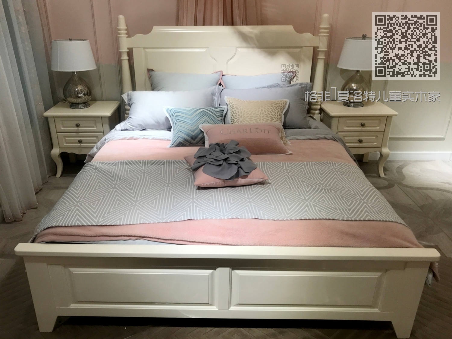 格非·夏洛特儿童实木家具-儿童床1