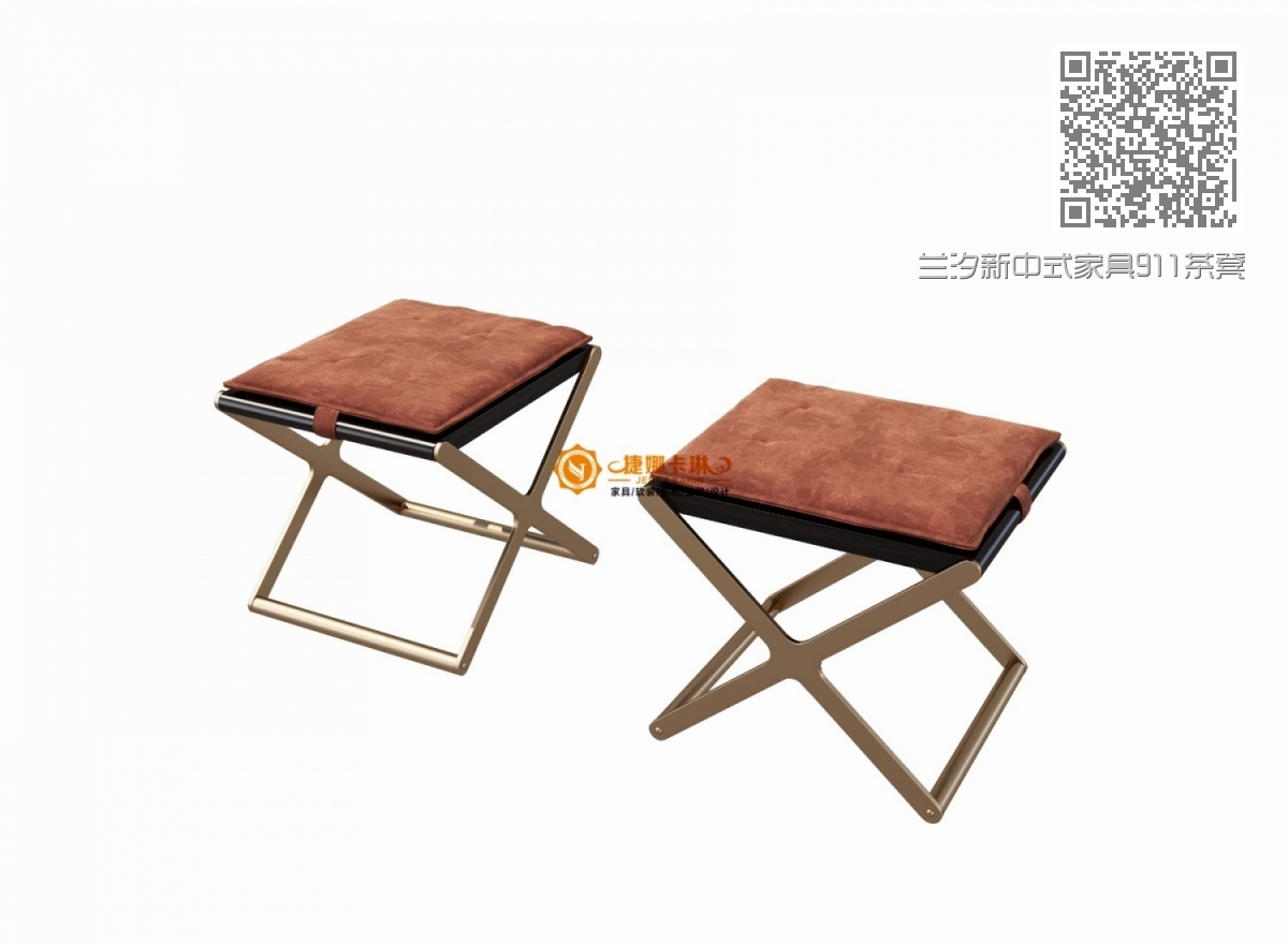 兰汐新中式家具911茶凳