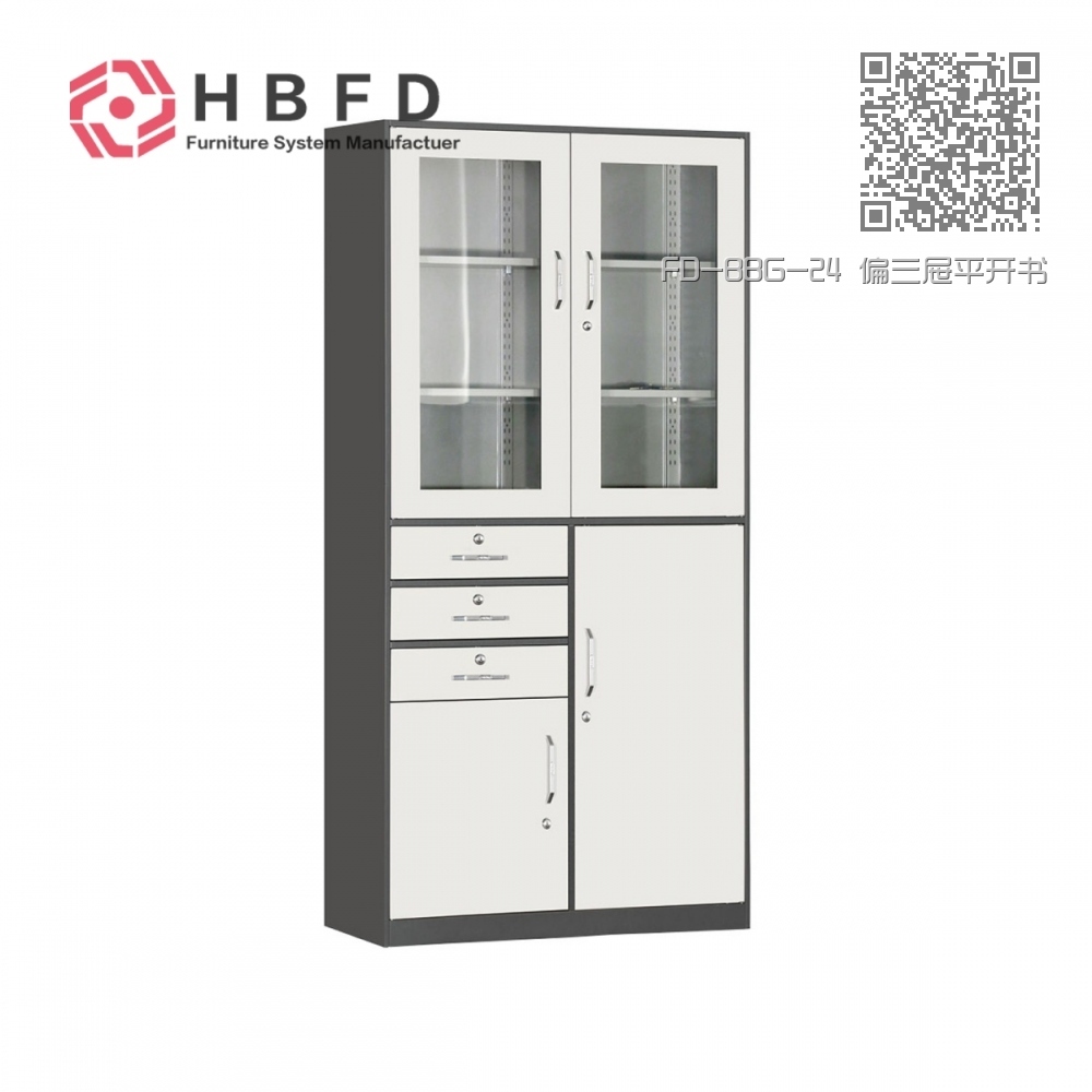 FD-BBG-24 偏三屉平开书柜 FD-BBG-24 偏三屉平开书柜