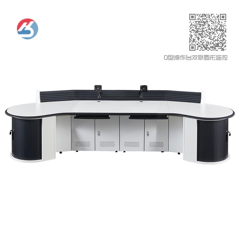 O型操作台双联圆形监控台指挥中心调度台工作台800mm每联 O型操作台双联圆形监控台指挥中心调度台工作台800mm每联