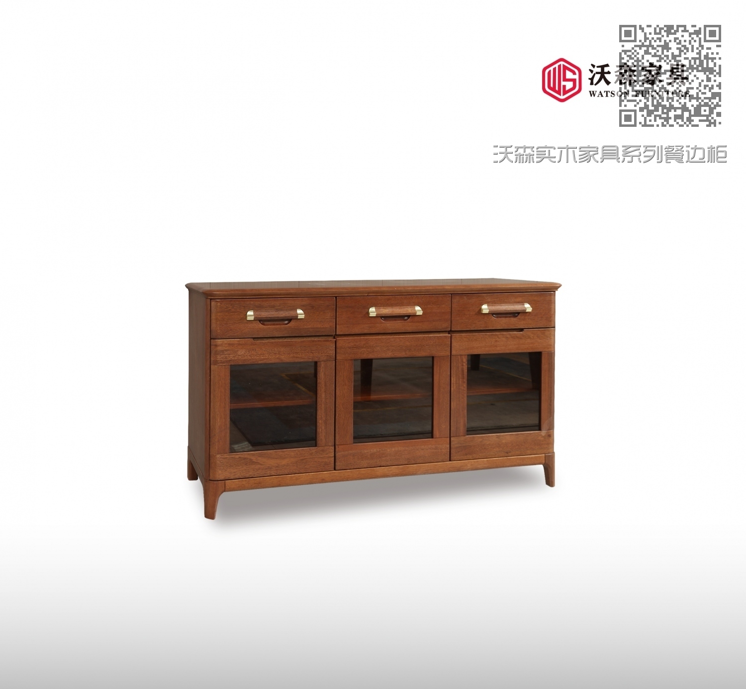 沃森实木家具系列餐边柜01