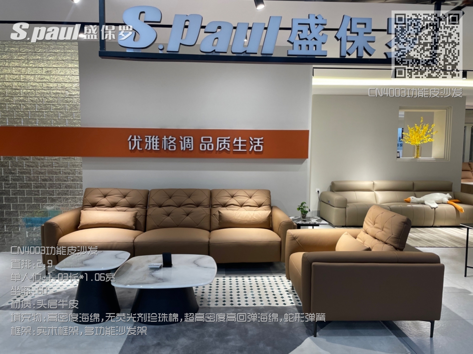 CN4003功能皮沙发