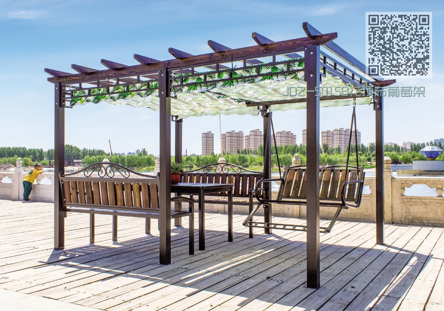 JDZ-5015B花顶布葡萄架 桌子 JDZ-5015B花顶布葡萄架 桌子