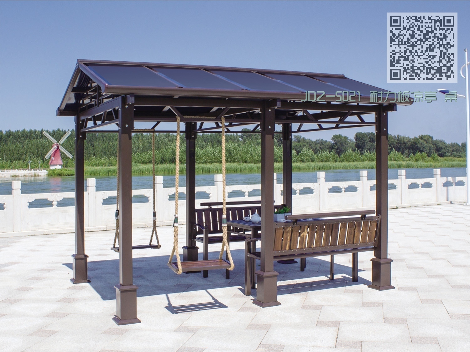 JDZ-5021 耐力板凉亭 桌子 JDZ-5021 耐力板凉亭 桌子