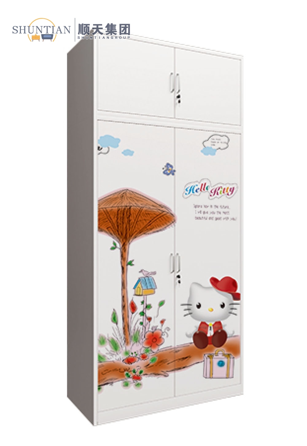 WSYG-101平开二门衣柜带顶柜 WSYG-101平开二门衣柜带顶柜