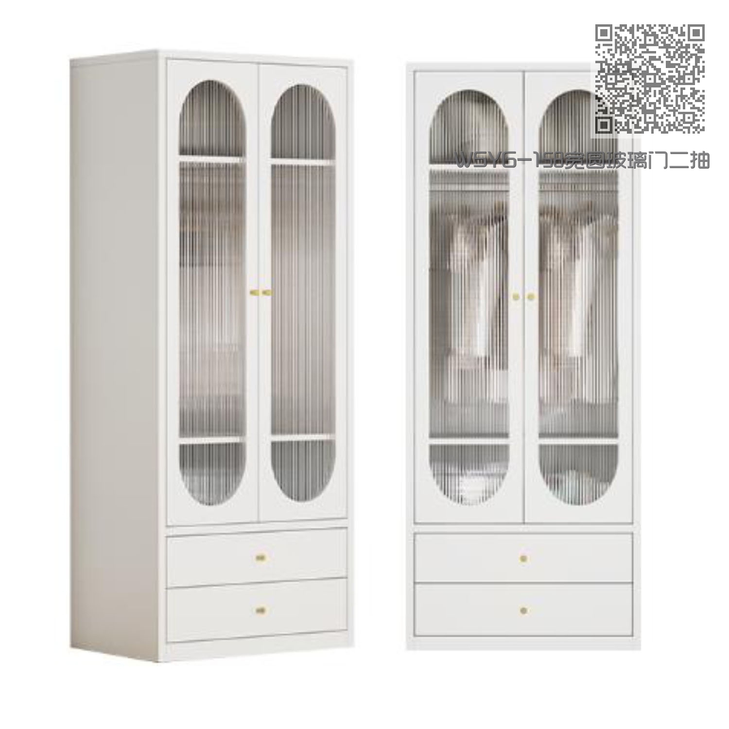 WSYG-158宽圆玻璃门二抽 WSYG-158宽圆玻璃门二抽