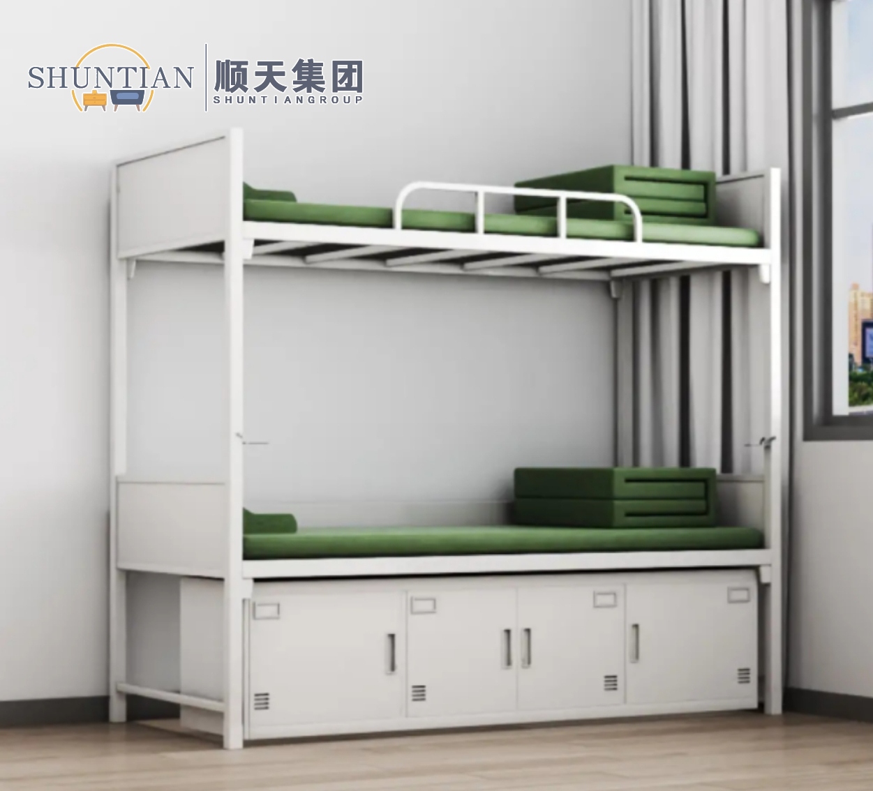 带鞋柜上下床