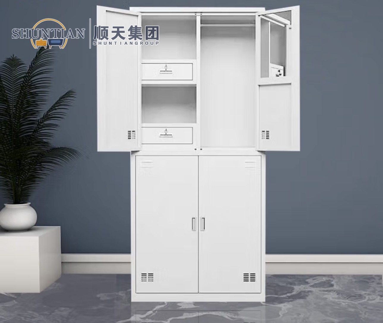 四门内勤柜 Four - door interior service cabinet
