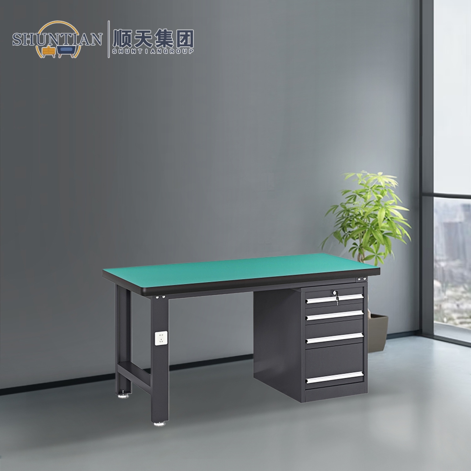 GZT-34 重型工作台-边四抽