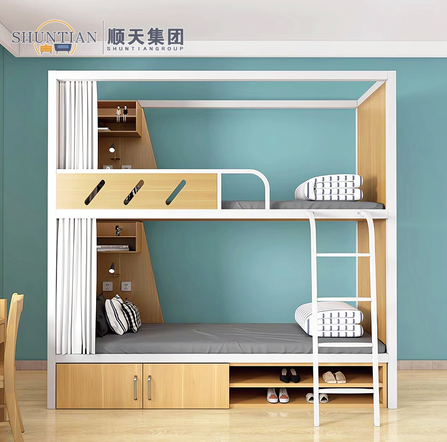 GZC-51 单连体二人位封闭式公寓床 GZC-51 单连体二人位封闭式公寓床