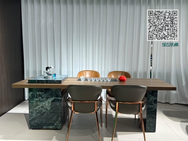 1965茶桌(普拉达绿+胡桃木纹岩板) 1965茶桌(普拉达绿+胡桃木纹岩板)