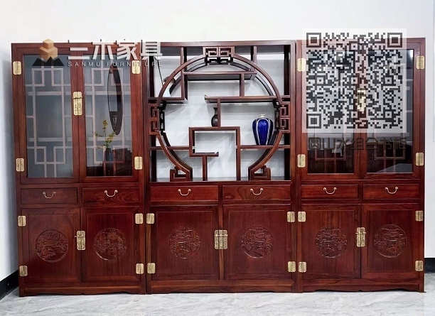 圆山水组合书柜