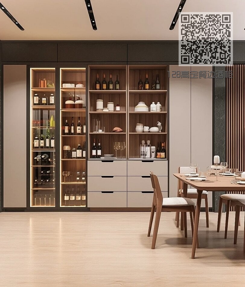 128高定餐边酒柜