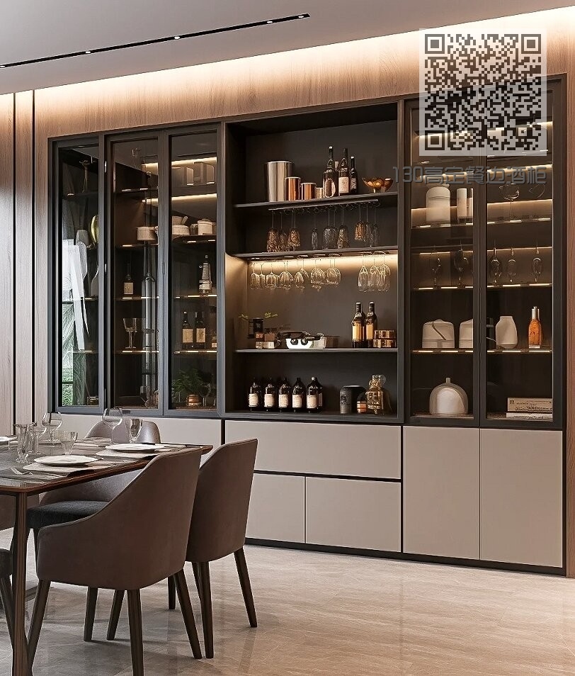 130高定餐边酒柜
