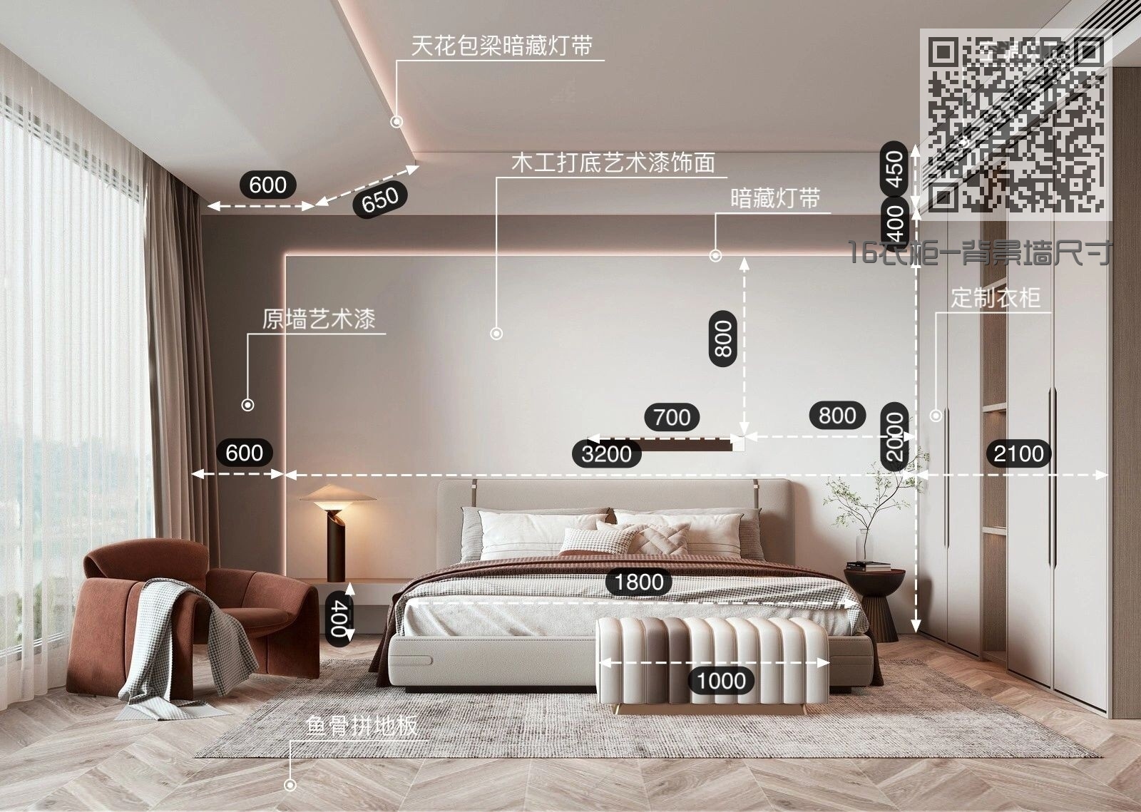 16衣柜-背景墙尺寸