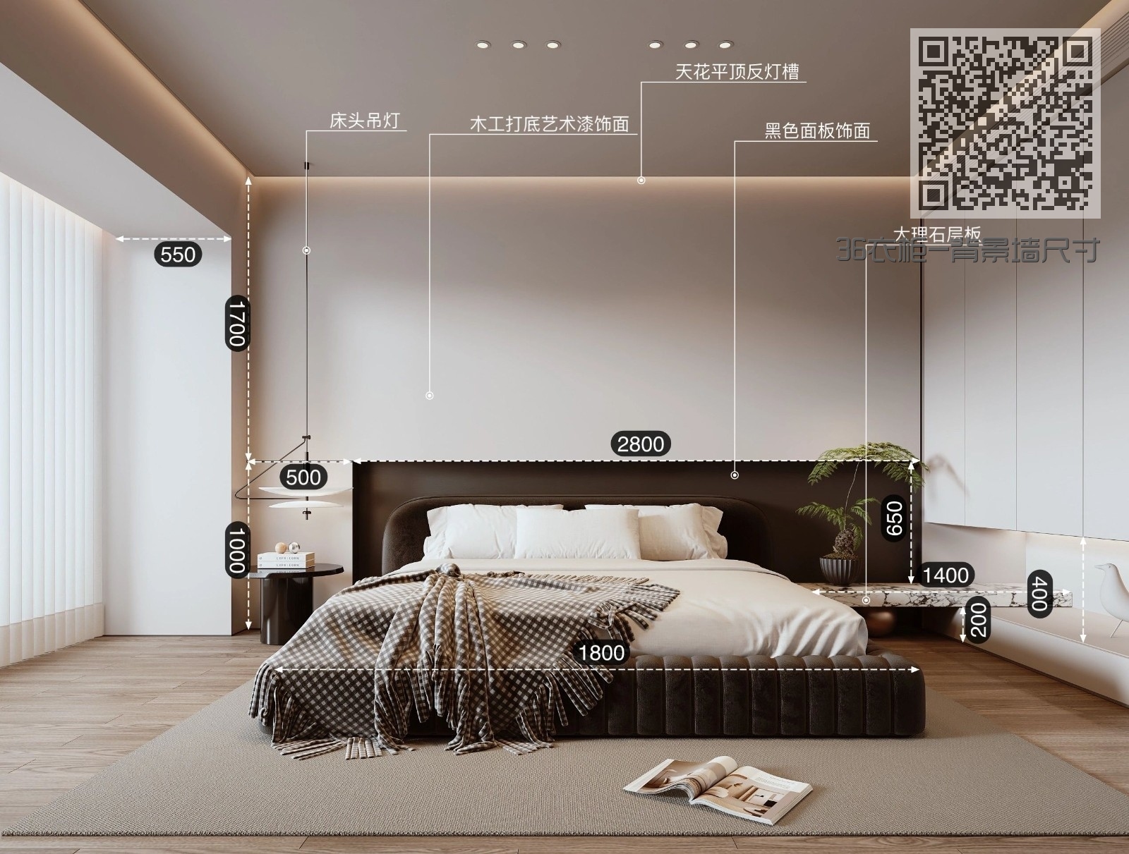 36衣柜-背景墙尺寸