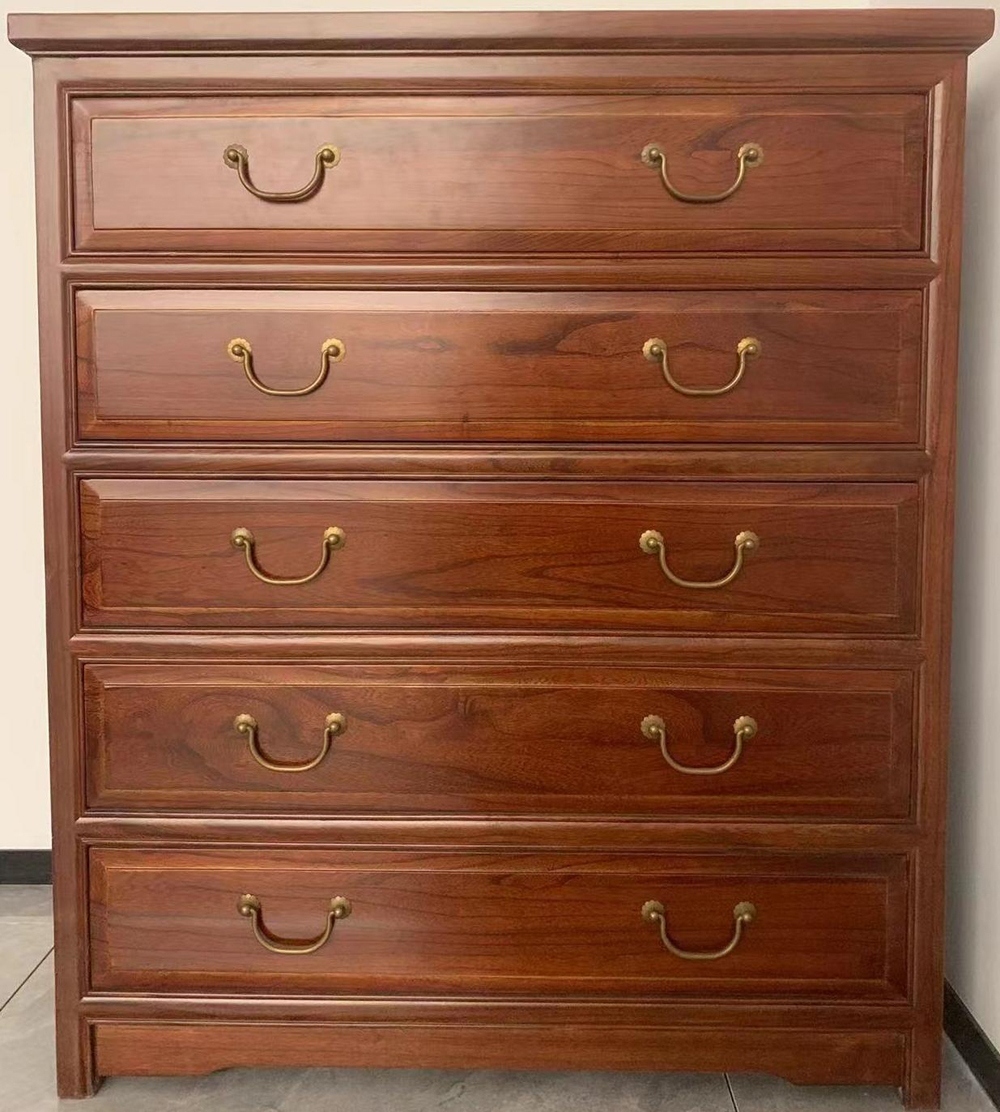 素面拉手五斗柜