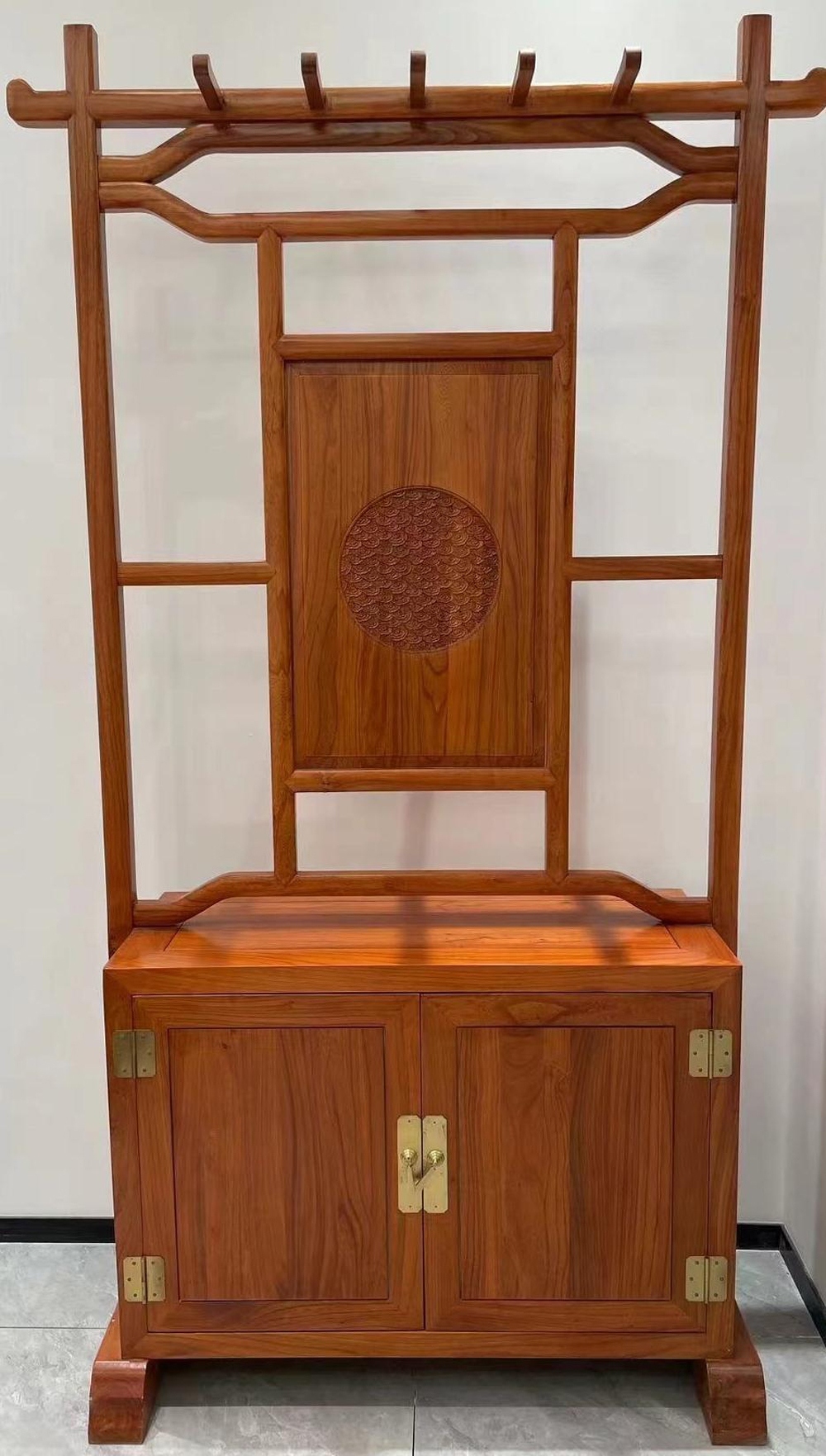 新中式祥云衣帽架