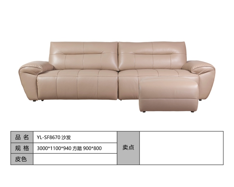 YL-SF8670头层牛皮电动沙发